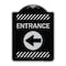 Signmission Entrance Left Arrow Heavy-Gauge Aluminum Architectural Sign, 24" H, BS-1824-23964 A-DES-BS-1824-23964 - alternate 1